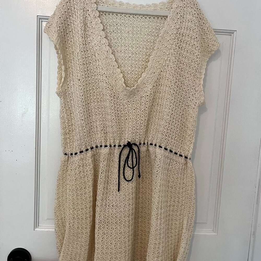 Cream Crochet Dress Size S/M/L